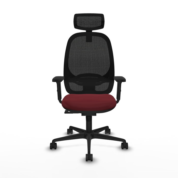 PIQUERAS Y CRESPO Silla de oficina Cilanco con mecanismo Sincro, Granate y Negro PIQUERAS Y CRESPO Silla de oficina Cilanco con mecanismo Sincro, Granate y Negro