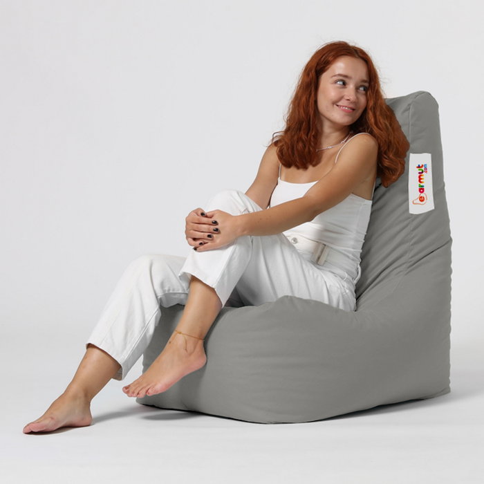Atelier Del Sofa Puf de Jardín Fume, 60cm Ancho Asiento, 90cm Alto Respaldo, Impermeable, Comodidad y Estilo para Exterior