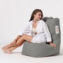 Atelier Del Sofa Puf de Jardín Fume, 60cm Ancho Asiento, 90cm Alto Respaldo, Impermeable, Comodidad y Estilo para Exterior
