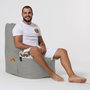 Atelier Del Sofa Puf de Jardín Fume, 60cm Ancho Asiento, 90cm Alto Respaldo, Impermeable, Comodidad y Estilo para Exterior