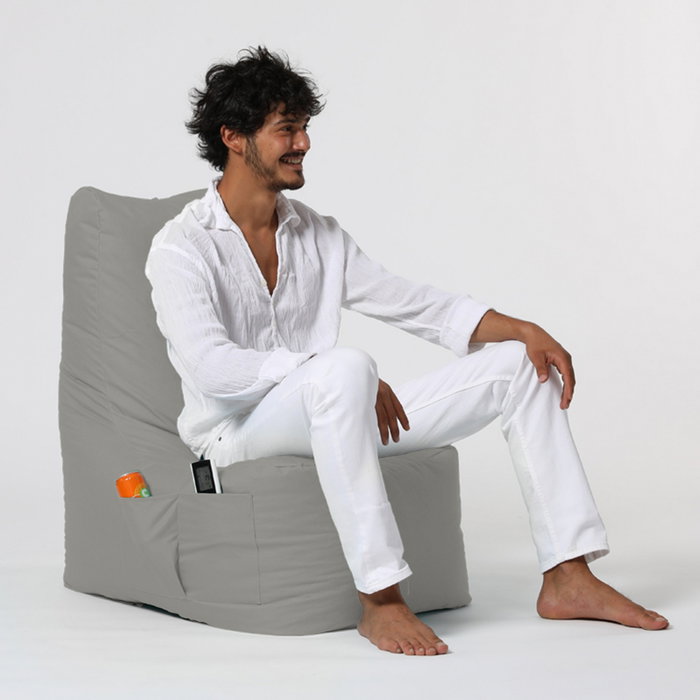 Atelier Del Sofa Puf de Jardín Fume, 60cm Ancho Asiento, 90cm Alto Respaldo, Impermeable, Comodidad y Estilo para Exterior