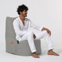 Atelier Del Sofa Puf de Jardín Fume, 60cm Ancho Asiento, 90cm Alto Respaldo, Impermeable, Comodidad y Estilo para Exterior