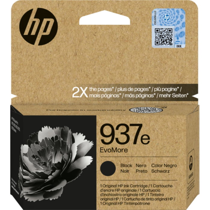 HP 937e EvoMore Cartucho de Tinta Negro XL
