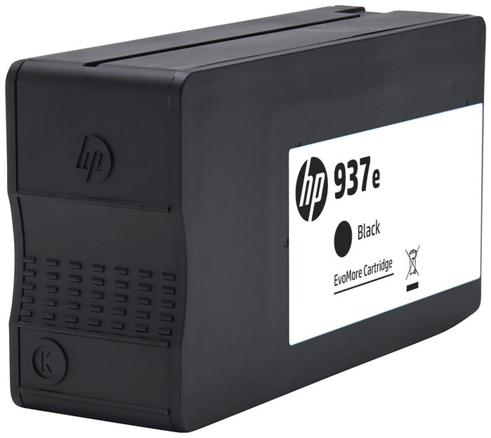 HP 937e EvoMore Cartucho de Tinta Negro XL Original Alto Rendimiento alta capacidad para OfficeJet Pro 9110, 9120, 9130, 9720, 9730 series de impresoras, 4S6W9NE