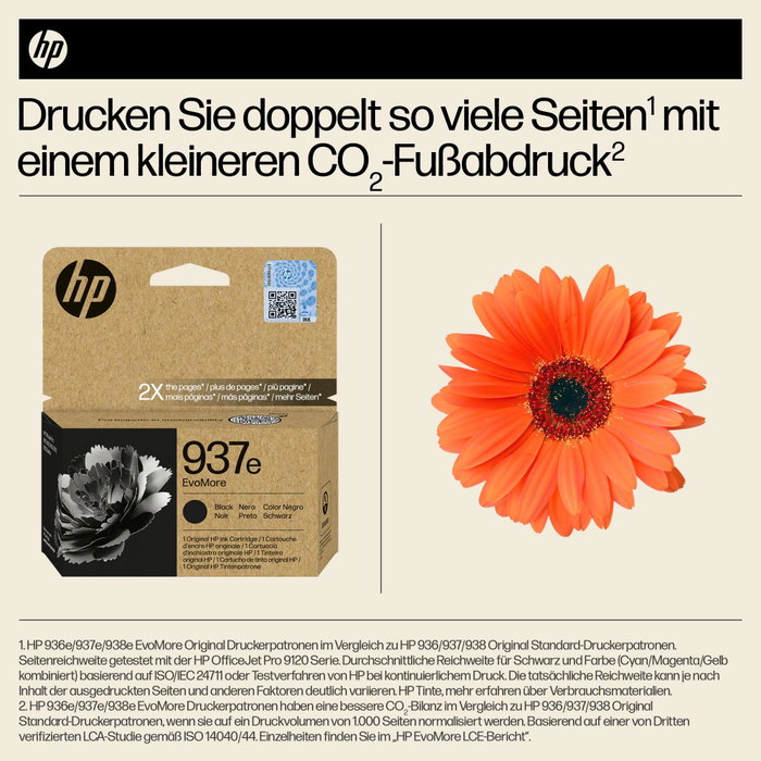 HP 937e EvoMore Cartucho de Tinta Negro XL
