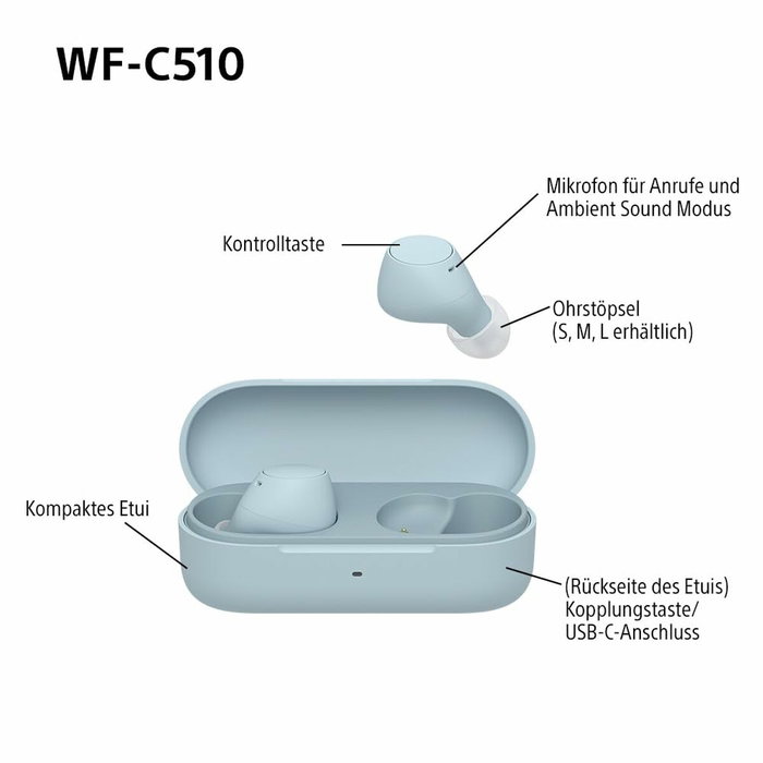 Sony WF-C510 Auriculares Inalámbricos True Wireless Azul
