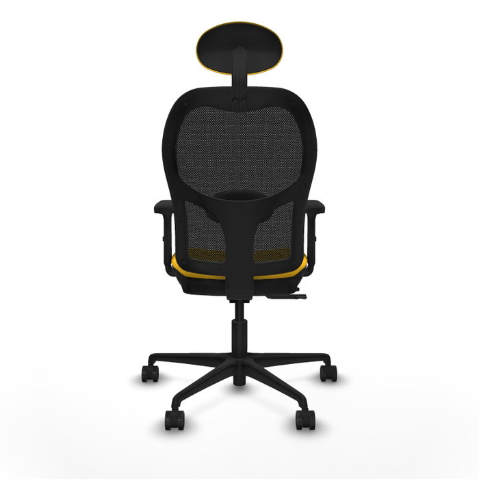 PIQUERAS Y CRESPO Silla de oficina Jorquera con mecanismo Sincro/Traslack Amarillo y Negro PIQUERAS Y CRESPO Silla de oficina Jorquera con mecanismo Sincro/Traslack Amarillo y Negro