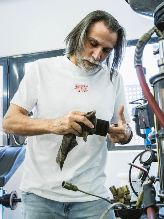 Camiseta de Manga Corta Hombre RADIKAL OUT RUN Blanco S