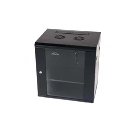 Monolyth SH6412 Armario Rack 12U 600x450mm con Puerta de Cristal Templado, Ventilador y Bandeja Incluidos, Modelo 201120-1