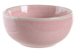 DKD Home Decor Set de 6 Cuencos de Gres Esmaltado Rosa