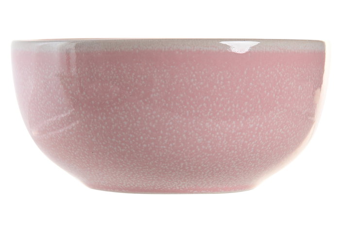 DKD Home Decor Set de 6 Cuencos de Gres Esmaltado Rosa