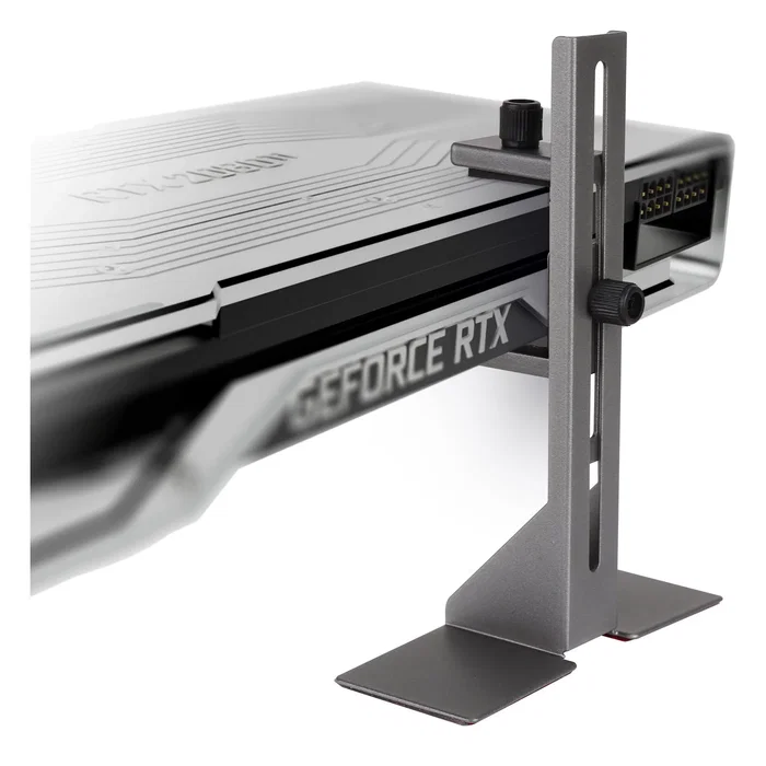 Abysm Soporte de tarjeta gráfica GPU ajustable en altura gris/negro