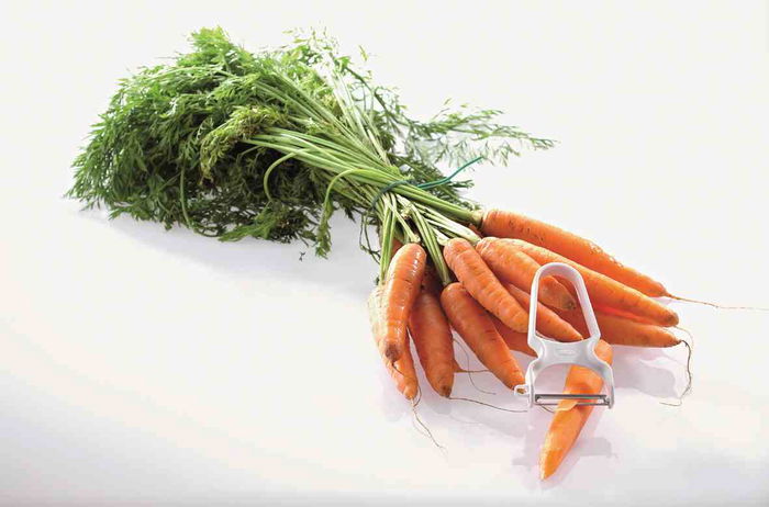 Ritter Pelador de Frutas y Verduras con Cuchillas de Acero Inoxidable Móviles, Ambidextro, Ideal para Uso Diario