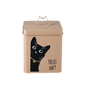 DKD Home Decor Bote de Metal para Comida de Gato, 2.6l, Beige