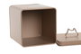 DKD Home Decor Bote Básicos Beige, 6 Unidades, 2.6L para Almacenaje o Comida de Gato, Metal, 14.5 x 19.3 x 14.5 cm