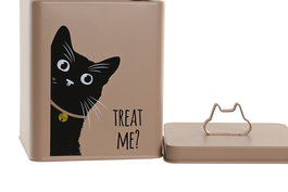 DKD Home Decor Bote Básicos Beige, 6 Unidades, 2.6L para Almacenaje o Comida de Gato, Metal, 14.5 x 19.3 x 14.5 cm
