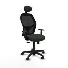 PIQUERAS Y CRESPO Silla de oficina Alocén con mecanismo Sincro, Negro