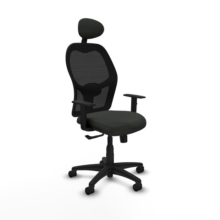PIQUERAS Y CRESPO Silla de oficina Alocén con mecanismo Sincro, Negro PIQUERAS Y CRESPO Silla de oficina Alocén con mecanismo Sincro, Negro