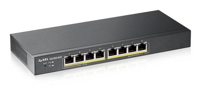 Zyxel GS1900-8HP v3 PoE Gestionado L2 Gigabit Ethernet Negro