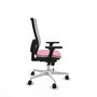 PIQUERAS Y CRESPO Silla de oficina Horna Rosa con malla blanca
