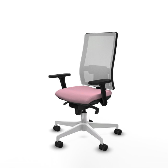 PIQUERAS Y CRESPO Silla de oficina Horna Rosa con malla blanca PIQUERAS Y CRESPO Silla de oficina Horna Rosa con malla blanca