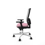 PIQUERAS Y CRESPO Silla de oficina Horna Rosa con malla blanca