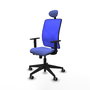 PIQUERAS Y CRESPO Silla de oficina Motilla con mecanismo Sincro/Traslack Azul