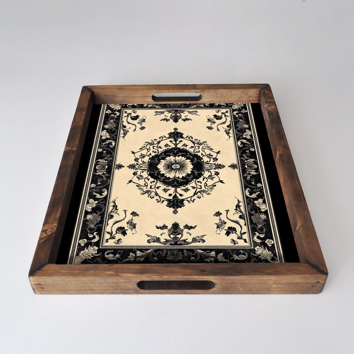 Aberto Design REF028 Bandeja de Madera Maciza 48x38x4 cm Decoración Hogar