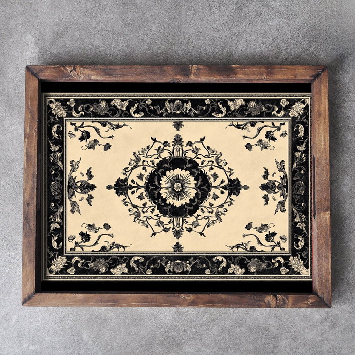 Aberto Design REF028 Bandeja de Madera Maciza 48x38x4 cm Decoración Hogar
