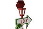 DKD Home Decor Figura LED de Resina Farola Elfo Multicolor