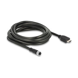DeLOCK 81219 Cable M12 codificación A 17 pines a HDMI 3 m negro