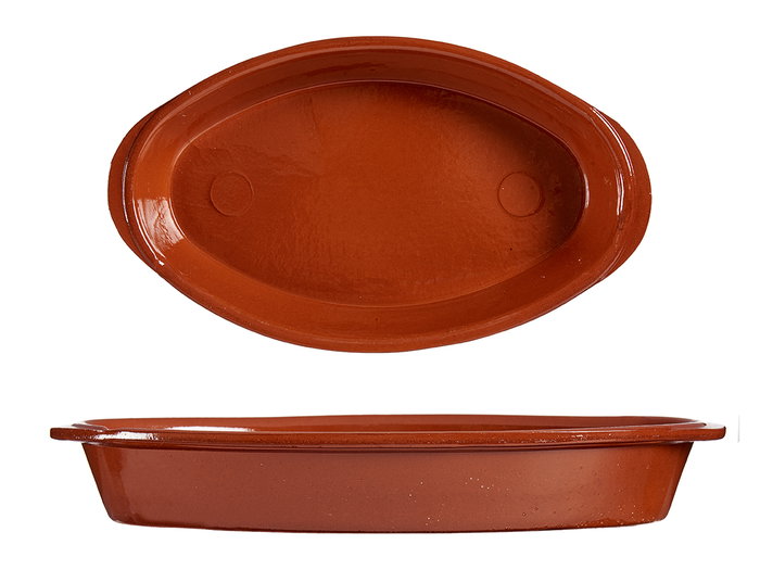 La Dehesa Fuente Oval Barro Refractario Color Miel 32x18 cm (Set de 8)