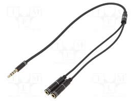 GEMBIRD Cable de audio Jack 3,5mm 4pin a 2x Jack 3,5mm
