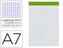Liderpapel Bloc de notas cuadriculado 4 mm A7 de 80 hojas