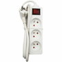 Unidad doméstica 3 tomas 2P+T con interruptor conforme a NF