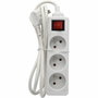 Unidad doméstica 3 tomas 2P+T con interruptor conforme a NF