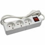 Unidad doméstica 3 tomas 2P+T con interruptor conforme a NF