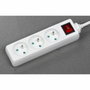Unidad doméstica 3 tomas 2P+T con interruptor conforme a NF
