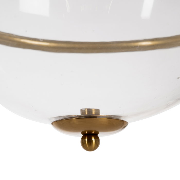 Lámpara Techo Oro Metal / Cristal 28 X 28 X 53 cm