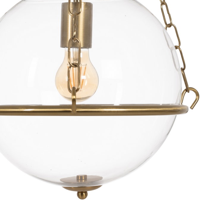 Lámpara Techo Oro Metal / Cristal 28 X 28 X 53 cm