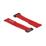 DeLOCK Brida de cable con cierre de gancho y lazo 190 x 25 mm rojo, 5 unidades