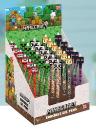 Pyramid International Minecraft Bolígrafo de gel borrable Characters Expositor (30 unidades)
