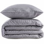 Aucune Juego de Cama Gris con Funda Nórdica de 220x240 cm y 2 Fundas de Almohada