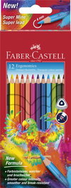 Lapices De Colores Faber-Castell Ergonomics Triangular - 0,4Mm Estuche De 12 (Set de 5)