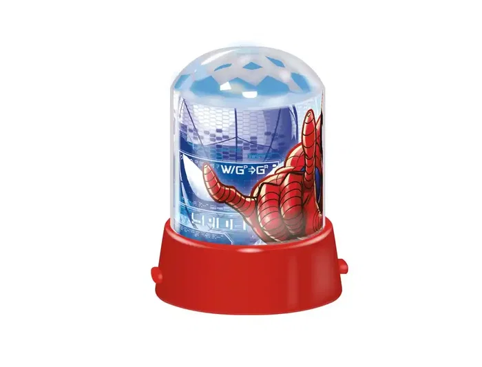 Wondee Lámpara Proyector de Luz Nocturna LED con Proyección 360° - Spiderman, para Decoración de Habitación Infantil, Funciona con USB y Pilas AAA
