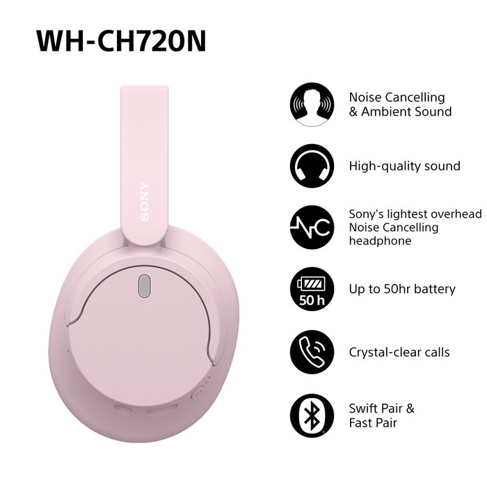 Sony WH-CH720N Auriculares Inalámbricos Rosa