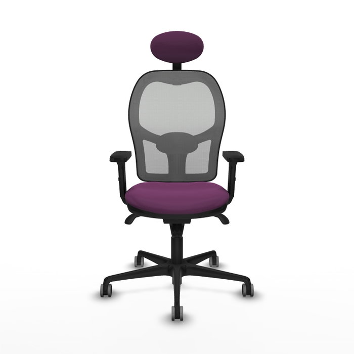 PIQUERAS Y CRESPO Silla de oficina Jorquera con mecanismo Sincro, Morado y Gris