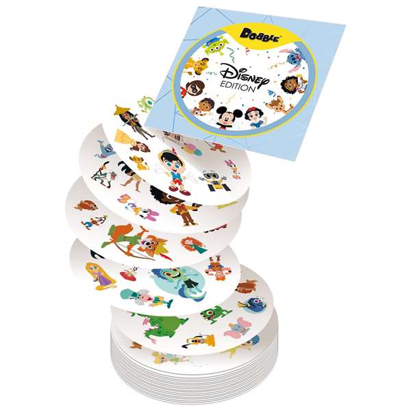 Asmodee Juego Dobble Disney Edition 90 Cartas Grandes 5 Minijuegos