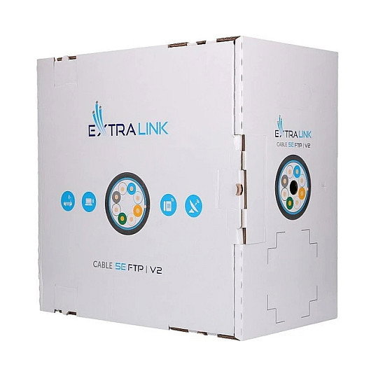 Extralink CAT5E FTP (F/UTP) Outdoor con gel, 100m, Negro Extralink CAT5E FTP (F/UTP) Outdoor con gel, 100m, Negro