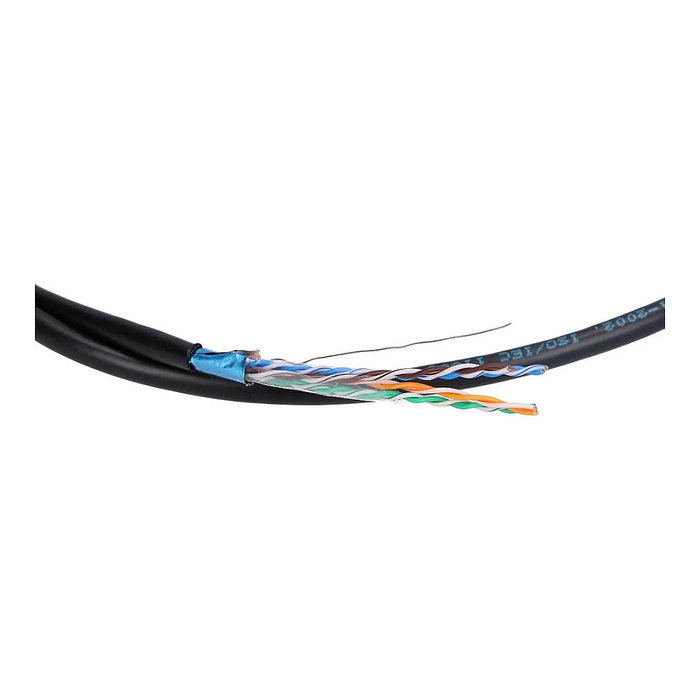 Extralink CAT5E FTP (F/UTP) Outdoor con gel, 100m, Negro Extralink CAT5E FTP (F/UTP) Outdoor con gel, 100m, Negro